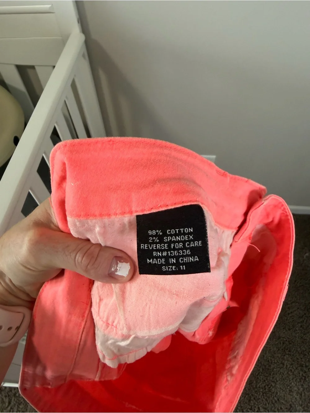 Reign Coral Pink Denim Short Shorts